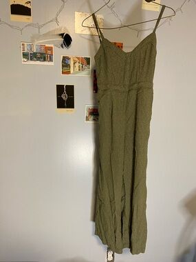 Abercrombie & Fitch Olive Green Polka Dot Detail jumpsuit